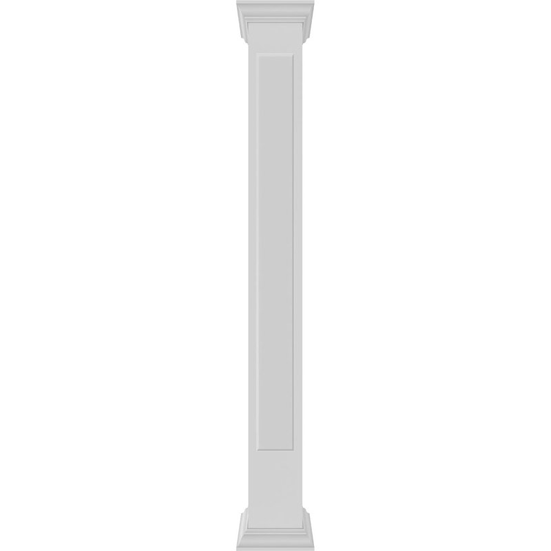 Ensemble de colonnes encastrées carrées classiques en PVC non capitonnés Craftsman Classic Crown Capital & Crown Base