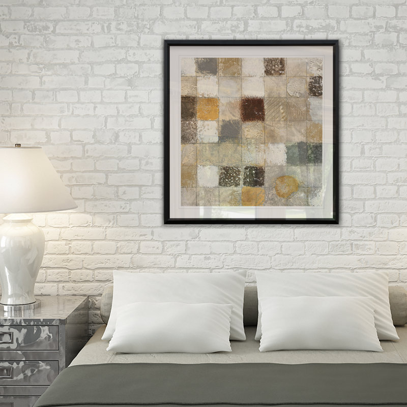 Métallique mosaïque I - reproduction de cadre photo, H 22,5 po x l 22,5 po x P 1,5 po