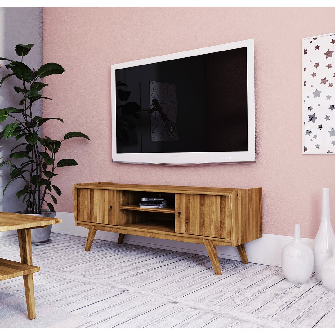 TV-Rack Gile aus Massivholz für TVs bis zu 70"