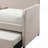 Jagger Fog Fabric Daybed with Roll-Out Trundle, Fully Padded and Slat System, Perfect for Guest Rooms and Small Spaces