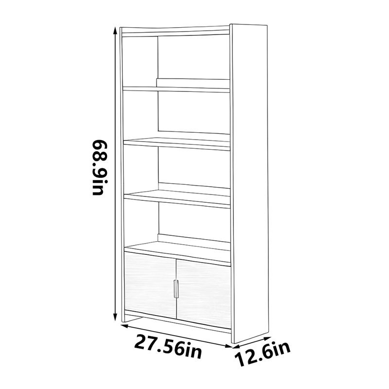 High quality walnut bookcase