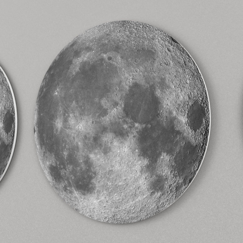 Décoration murale phases de lune | Décoration murale de chambre à coucher | Cycle lunaire, ensemble de 5 | Ensemble d'art mural Crescent Moon | Décor lunaire