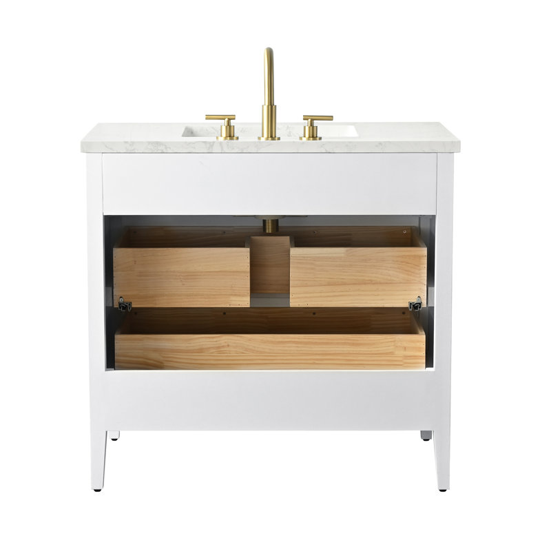 Emma 36" W Single Vanity, White