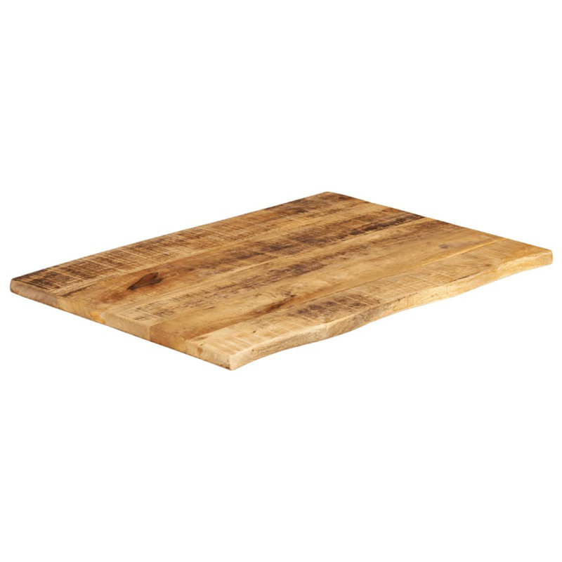 Table Top Solid Wood Rough Mango, 2.5cm H x 70cm W x 60cm D