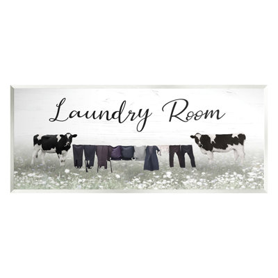 " Laundry Room Clothes Drying Cows "