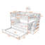 Lit superposé double avec lit gigogne simple Stairway-1173885537