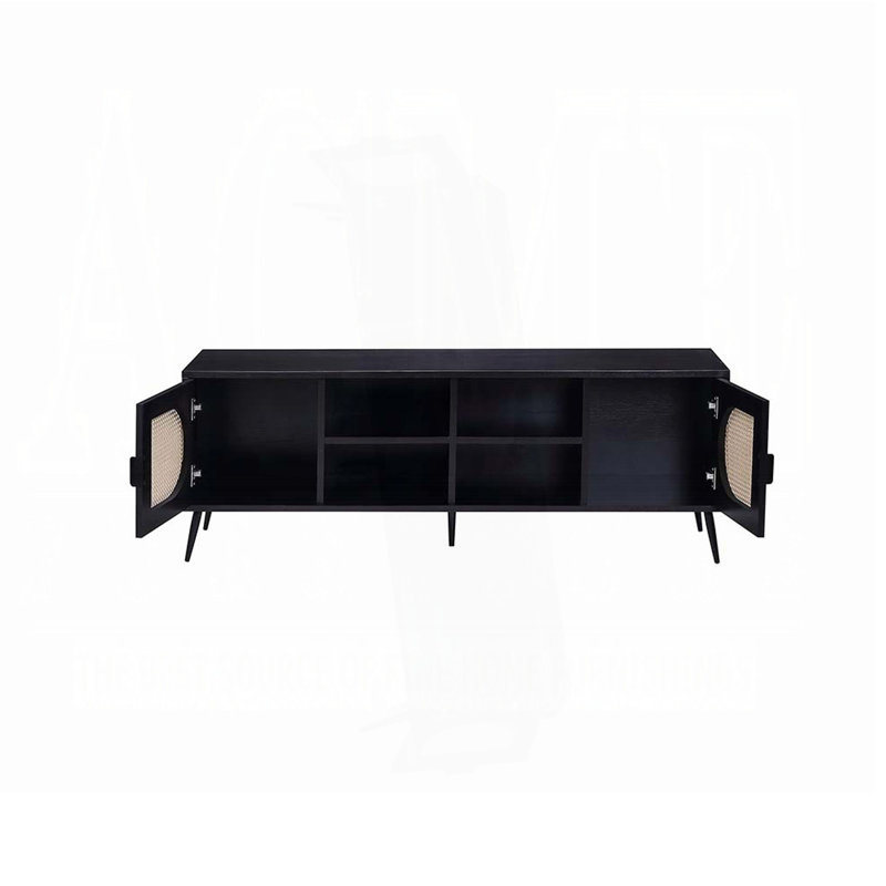 Black TV Stand With Metal Leg