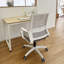 Chaise de bureau ergonomique en filet avec siège profond et large Nikyia-106361726