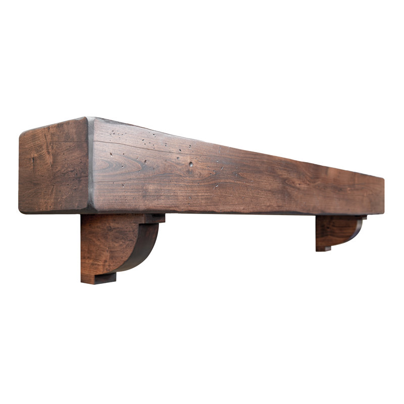 Manteau de cheminée Breckenridge, 72", Bois brun