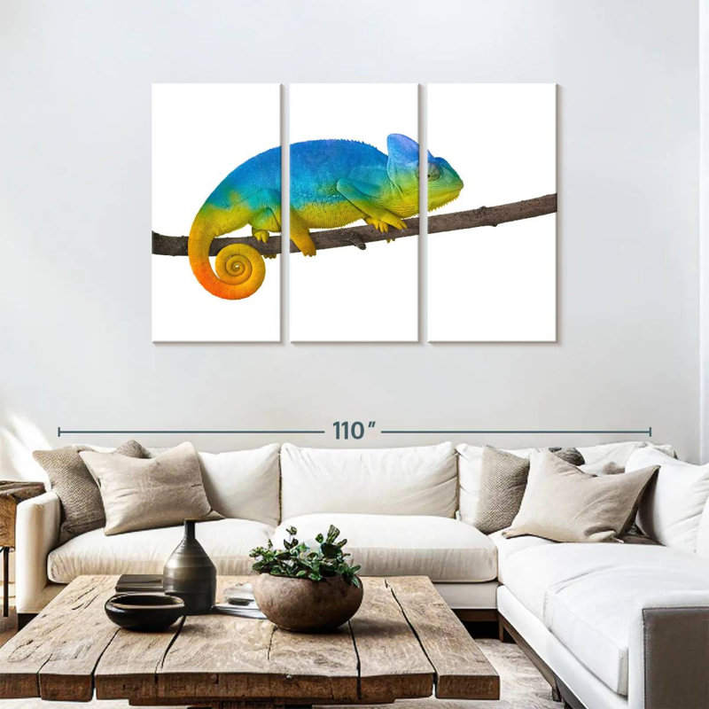 Brampt Vibrant Blue Chameleon, 48" H x 74" W