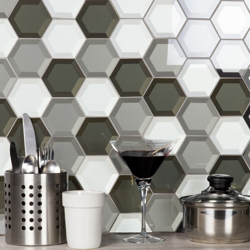 Forever 3" x 3" Glass Mosaic Tile
