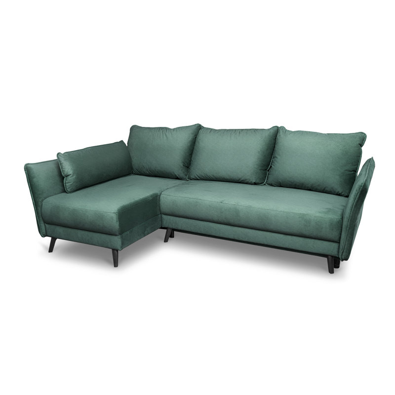 Bobbie 4 Seater Sofa Bed, DarkGreen, Left Hand Facing
