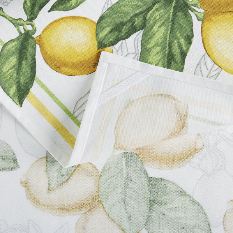 Martha Stewart 3 Piece Set Lots of Lemons Kitchen Towel Assorted Linens