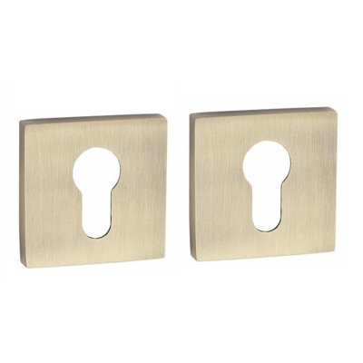  Aura Premium Design Euro Door Key Hole on Square Rose, Cover Escutcheon