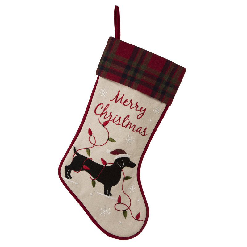 Chaussette de Noël teckel