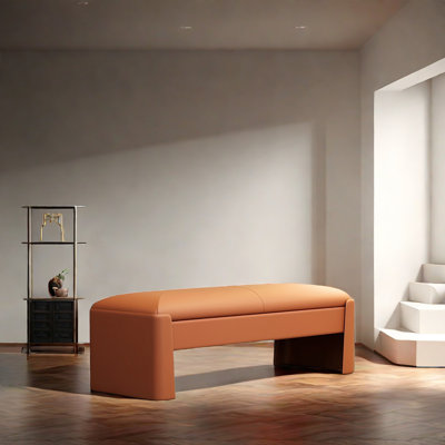 Courtneyann Leather Ottoman