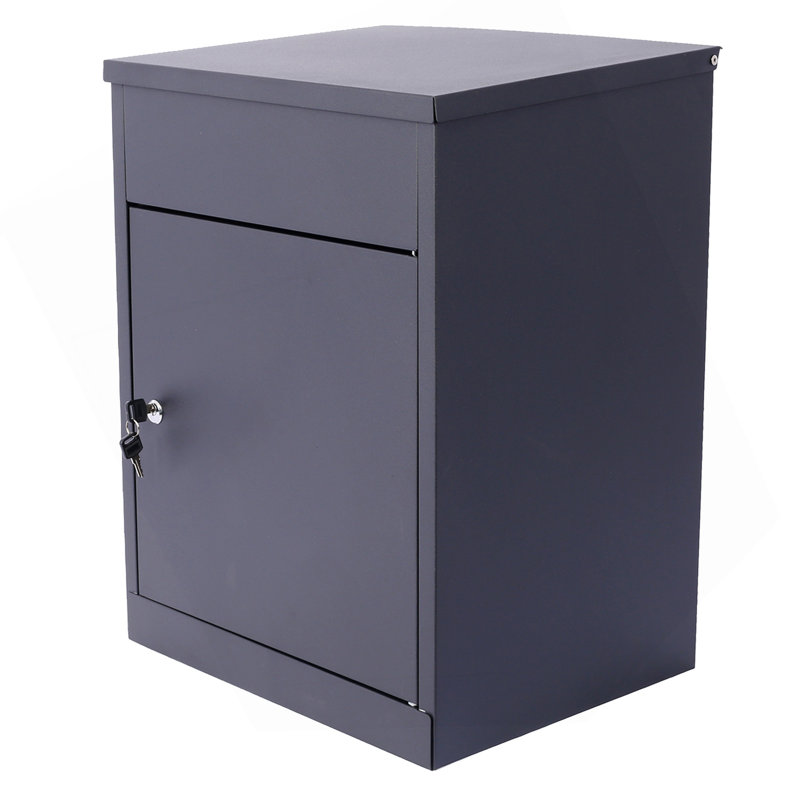 Package Delivery Boxes For Outside,Extra Large Mailbox,Galvanized Steel Parcel Mailbox,Wall Mounted Lockable Anti-Theft For Outdoor Porch,Curbside,Black