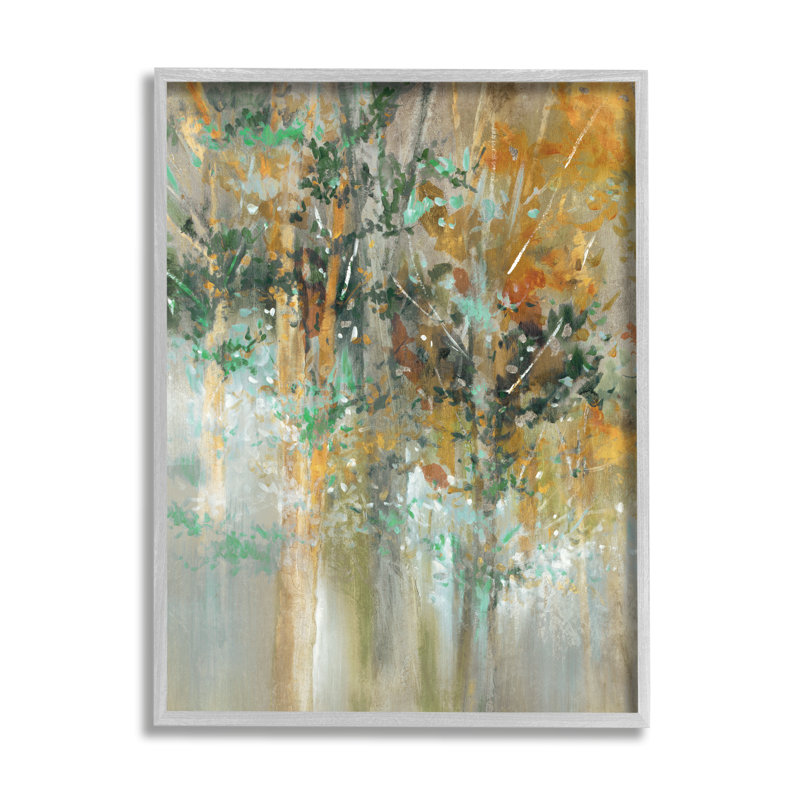 «Magical Woods Landscape surreal Trees Green Leaves» par K. Nari - impression, H 14 po x l 11 po, Estampe numérique Farmhouse
