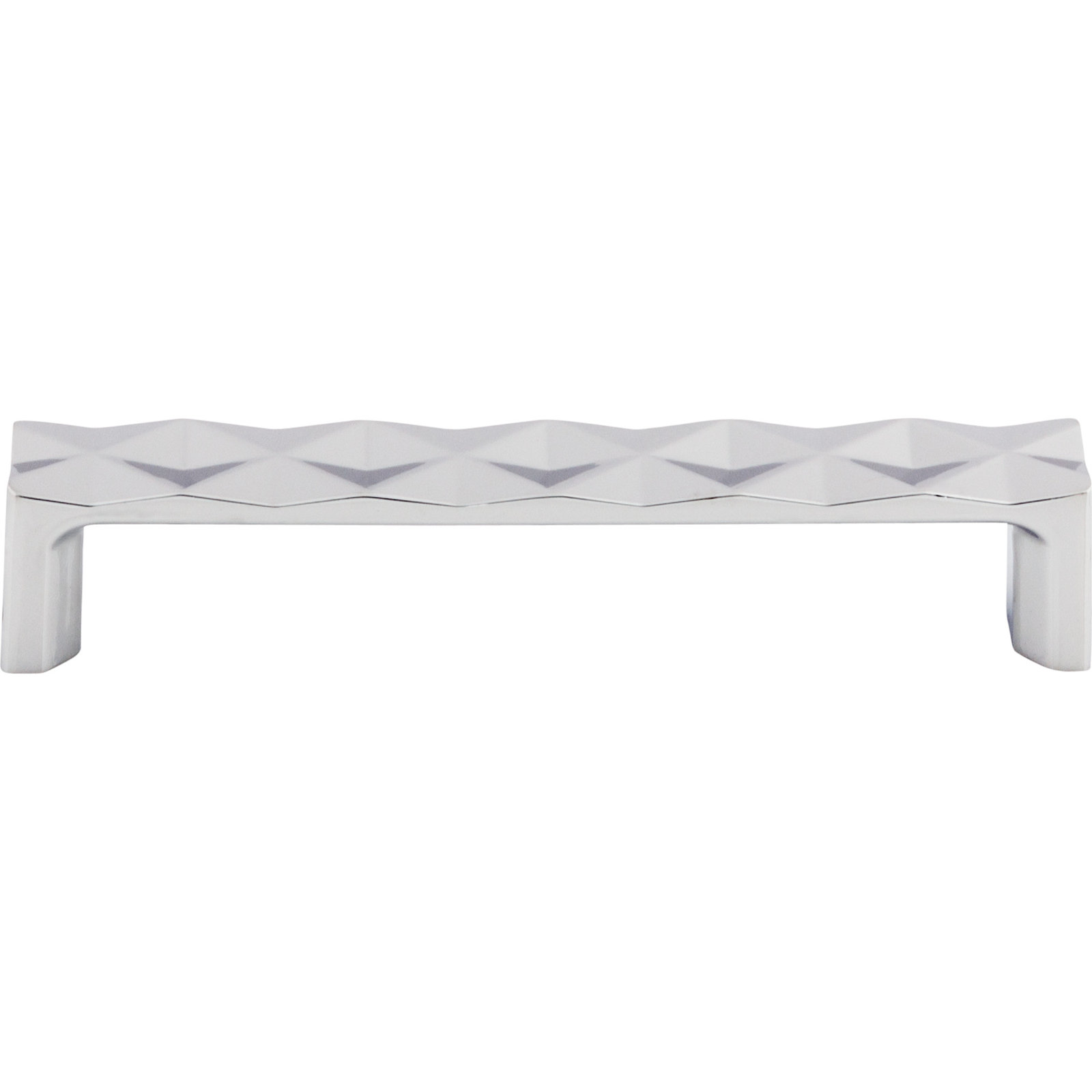 Quilted Bar Cabinet Pull, Polished Chrome, 5 1/16" Center to Center