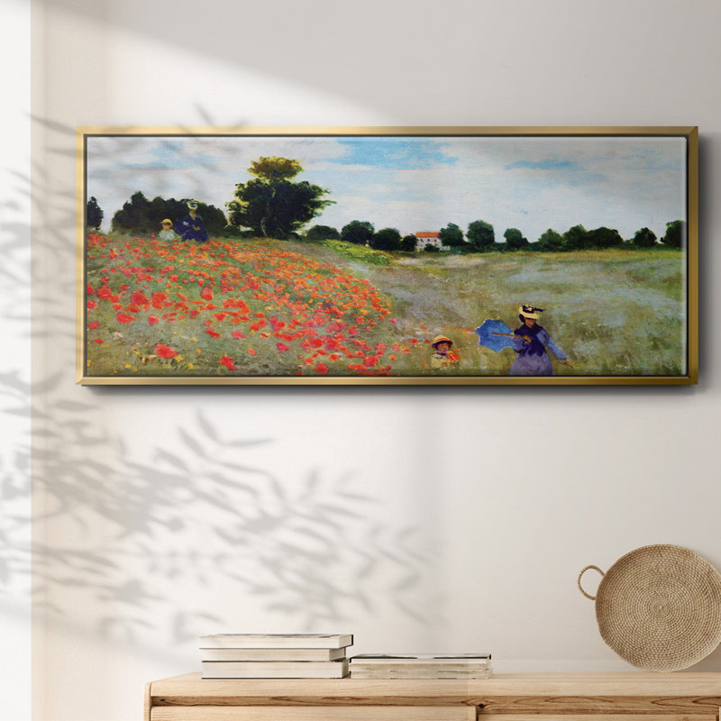 Coquelicots par Monet - Toile encadrée