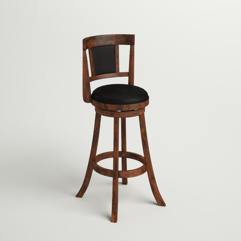 Tabouret de bar et de comptoir pivotant Arushan, Noyer, Tabouret de bar (siège d'une hauteur de 29 po)