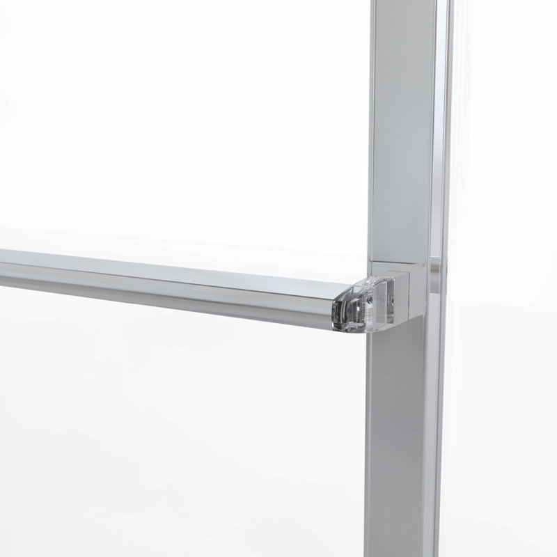 Porte de douche sans cadre Deluxe H 71,5 "Deluxe, argent, AquaGlideXP transparent