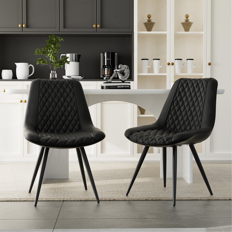 Two Dining Chairs With Iron Frame