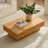 43.3" Burl Wood MDF Coffee Table