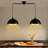 Dileo 2-light 34.64" Modern Dome Pendant Light With Metal Shade And Adjustable Cord, For Farmhouse Dining Room Restaurant Cafe Entryway-1543361982