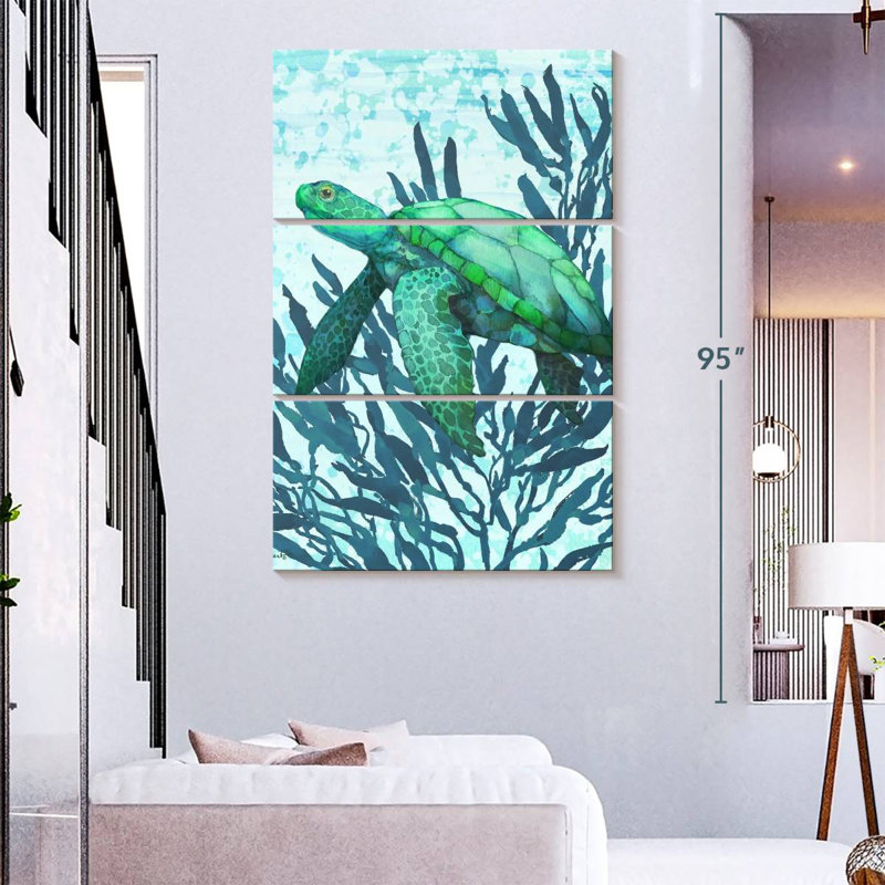 Brampt Calypso Turtles Vertical I - Bright, 74" H x 48" W