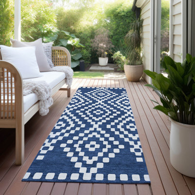 Malek Indoor/Outdoor Area Rug with Non-Slip Backing