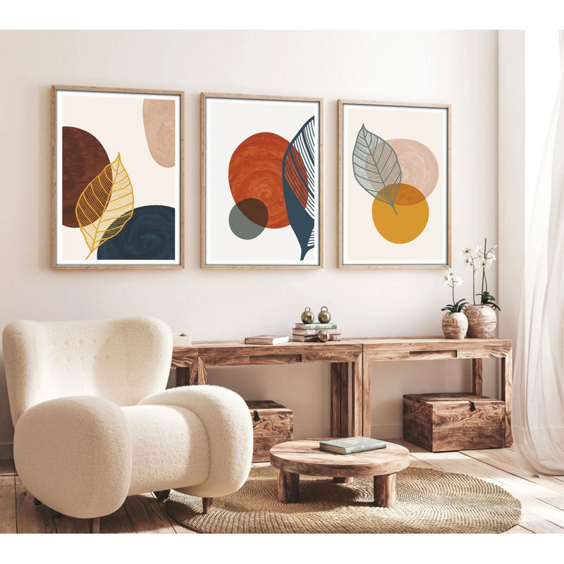 Élégantes peintures décoratives en panneau de fibres à densité moyenne (3 pièces), 8 x 12 pouces chacune | 100% panneau de fibres à densité moyenne avec une épaisseur de 0,1 pouce et 100% des cadres en bois massif avec une épaisseur de 1 pouce | Parfait pour le salon, la chambre à coucher et le bureau