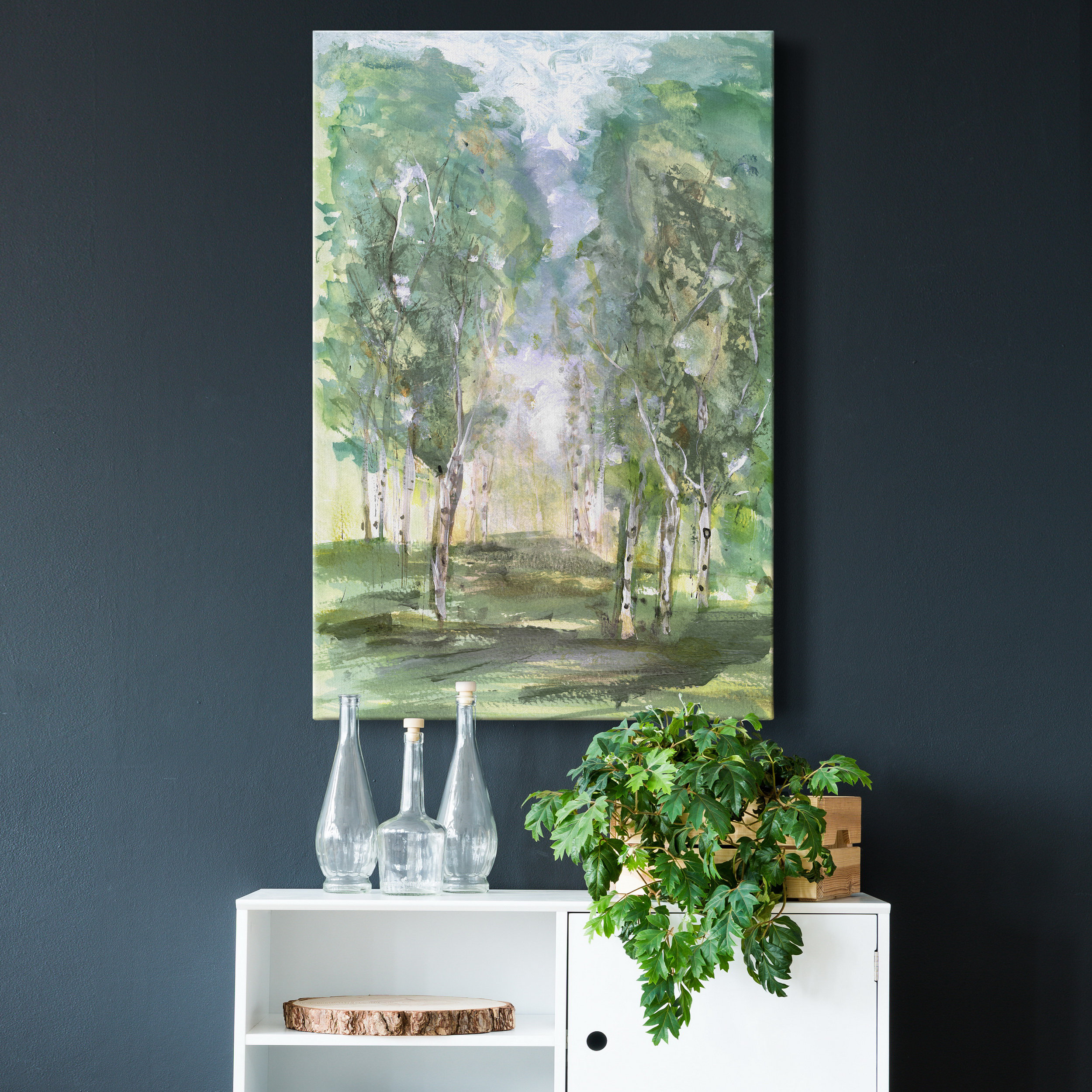 Red Barrel Studio Birch Meadow - Wrapped Canvas Print - Wayfair Canada