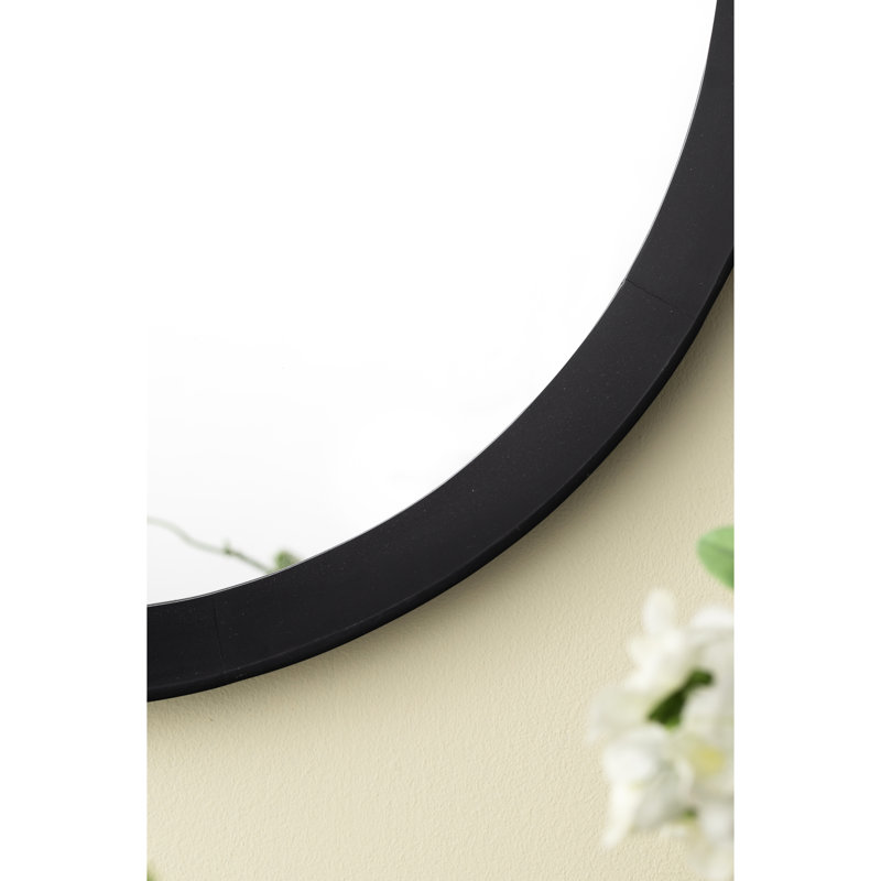 Miroir mural de salle de bain en bois de manguier massif - ajoute un look classique avec un contour élégant pour, Gris