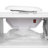 Polidoro White 41.3" Marble Pattern Manicure Table Nail Organizer