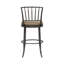 Tabouret de bar pivotant à hauteur de tabouret en similicuir brun de qualité commerciale Conte - ensemble de 6-1352734945-1352734944