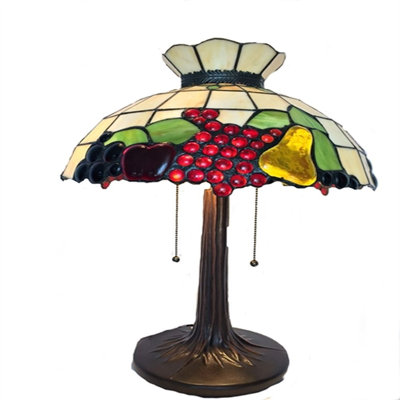 Lampe en verre coloré de style Tiffany
