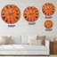 Horloge murale Mid-Century Indian Orange-73142803
