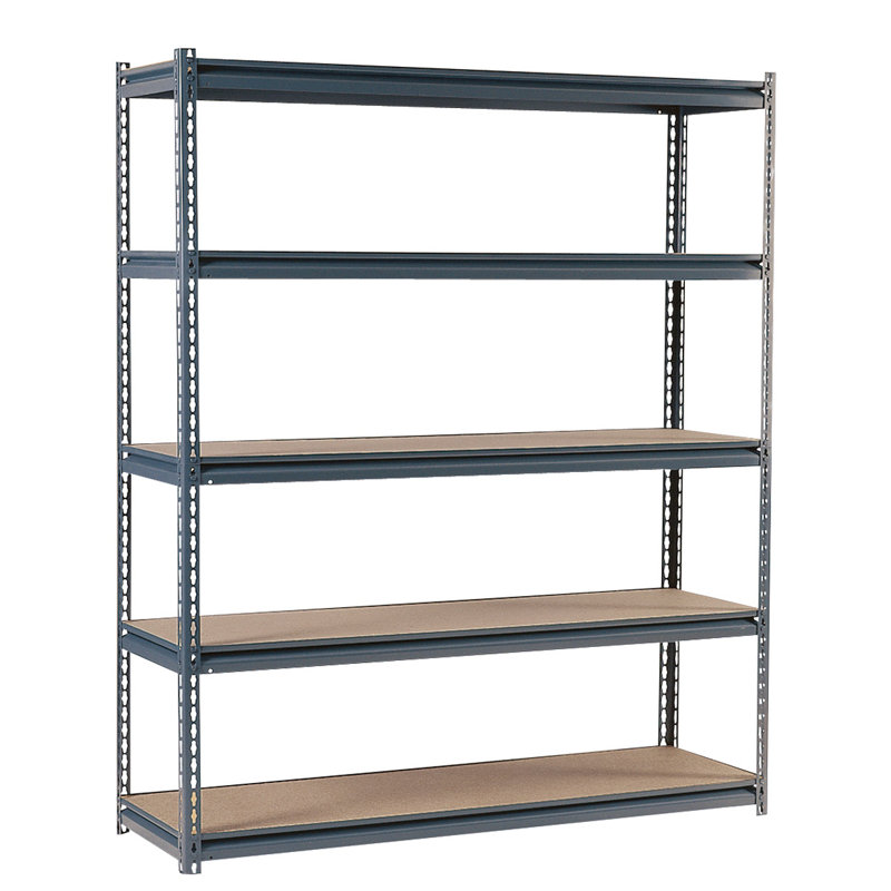 Étagère modulaire robuste à 5 tablettes de calibre 16 sans boulons, H 72 po x l 72 po x P 36 po