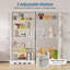 Dekara 5-Tier Glass Display Cabinet with Lock, Display Cabinet with Human Sensor Function and Color RGB Lights-549837252