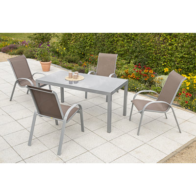 Ashni 4 - Person Patio Dining Set Rectangular Table