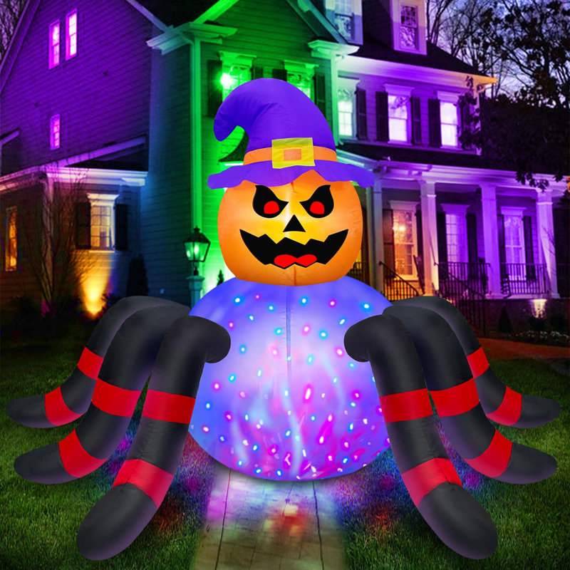 Décoration d'Halloween gonflable araignée citrouille