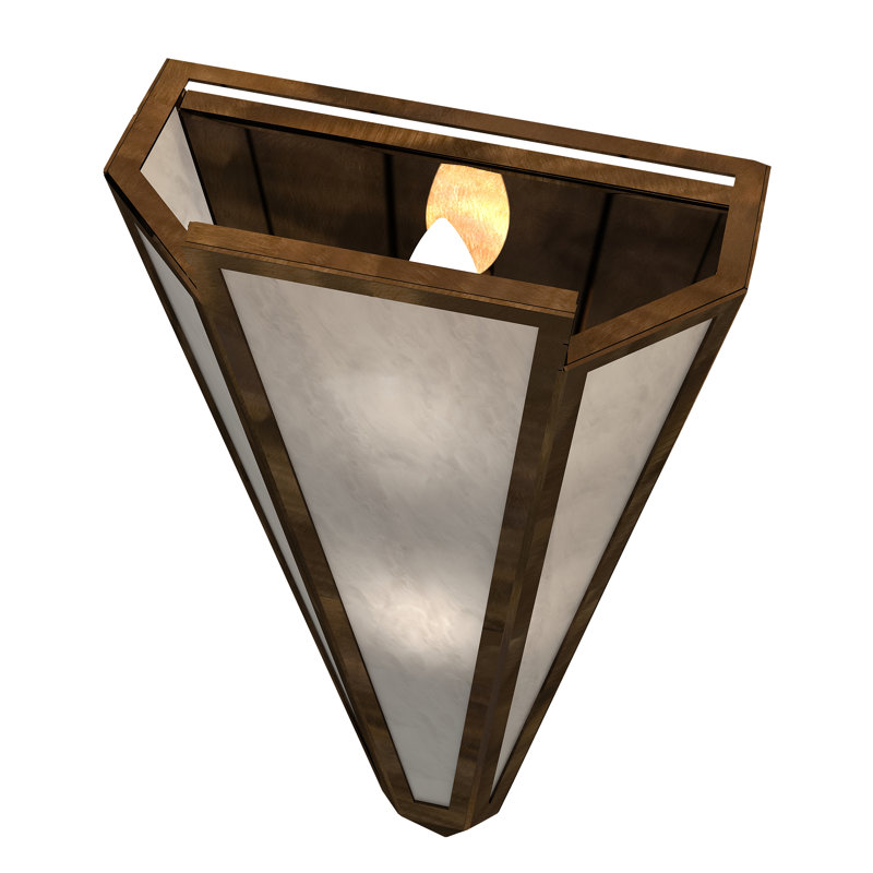 Brum 2 - Light Flush Mounted Sconce, Antique Copper, White
