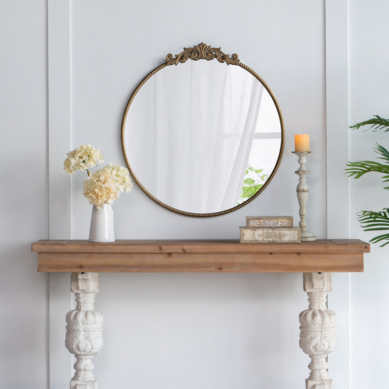 Miroir Classic Design, Doré, 32 po x 30 po