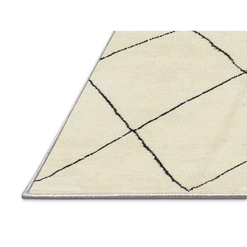 Tapis multicolore à motif abstrait Dejahna, Rectangle 5 pi x 7 pi