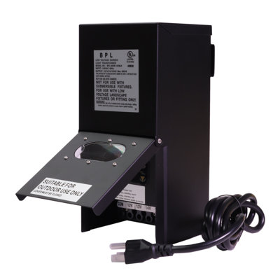 300W Multi Tap 12V - 15V Black Case Low Voltage Landscape Light Transformer