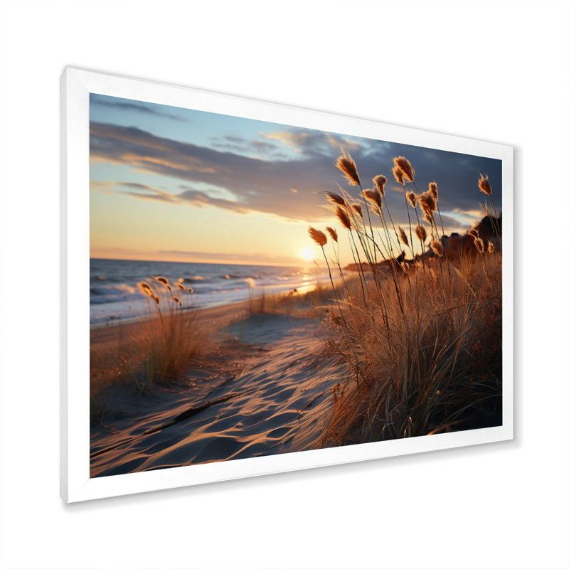 Golden Sands A hypnotisant XVII sur toile, H 12 po x l 20 po x P 1 po, Cadre photo blanc