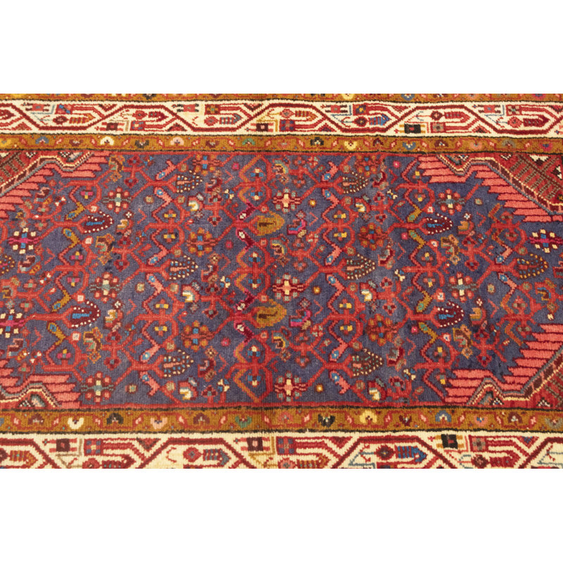 Tapis oriental rétro en laine 2 pi 9 po x 4 pi 3 po Tribal