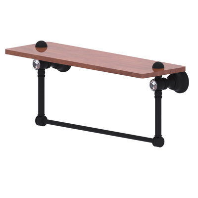 Freyja Ironwood Bracket Shelf with Towel Bar