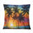 Colourful Bold Palm Trees Landscape IV - Palms & Palm Trees Printed Throw Pillow